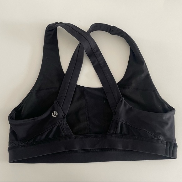 Lululemon Rack Pack Bra Crossback Sports Bra Black Size 8 - Picture 6 of 10